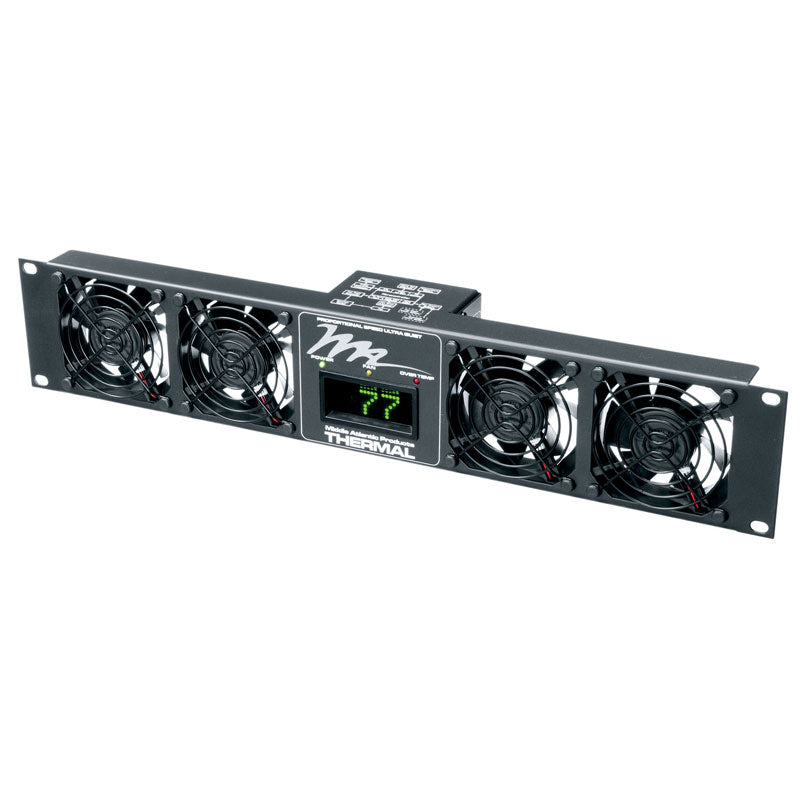 Middle Atlantic Ultra Quiet Fan (2RU, 100 CFM, Display) UQFP-4D