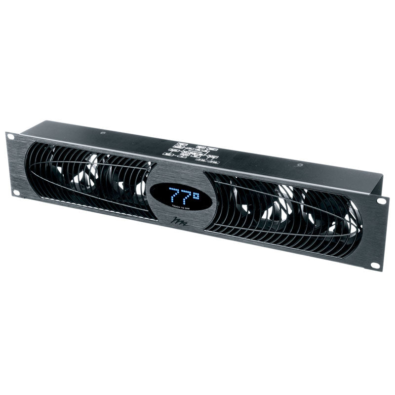 Middle Atlantic Ultra Quiet Fan (2RU, 100 CFM, Display, Anodized) UQFP-4DRA
