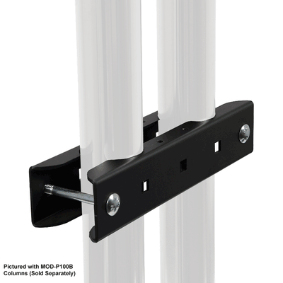 Peerless Modular Series Dual Pole Stacking Clamp (Black) MOD-ASC2