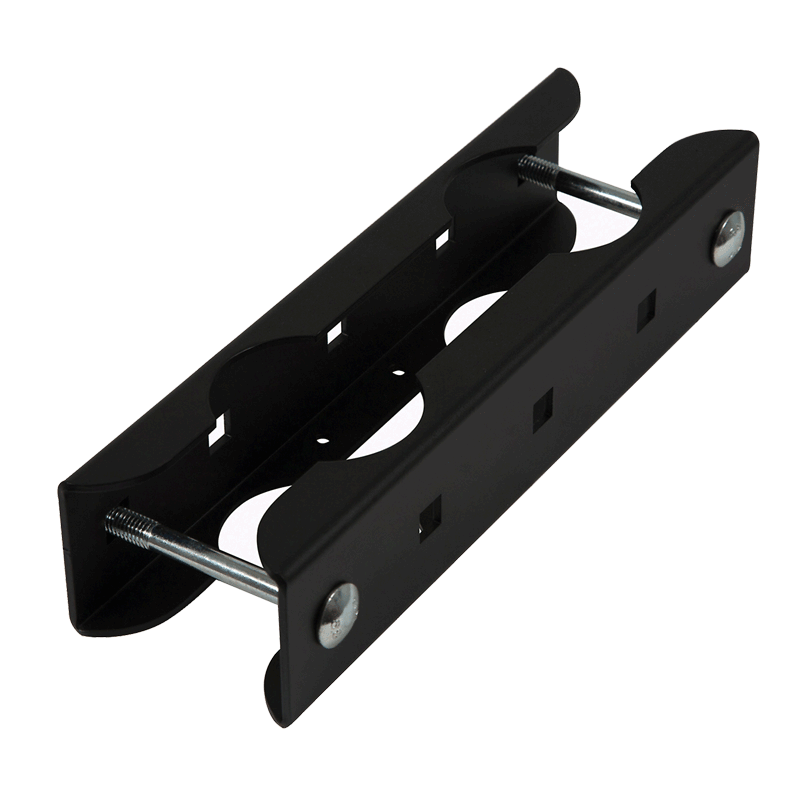 Peerless-AV Modular Series Dual Pole Stacking Clamp MOD-ASC2, mount adapter bracket front three-quarter view