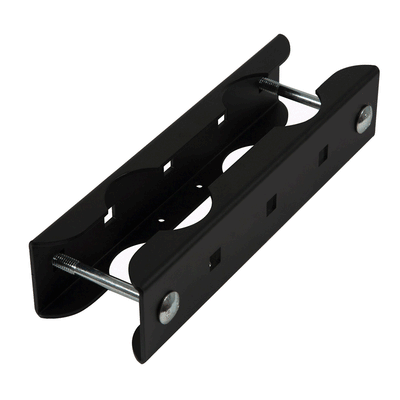 Peerless-AV Modular Series Dual Pole Stacking Clamp MOD-ASC2, mount adapter bracket front three-quarter view