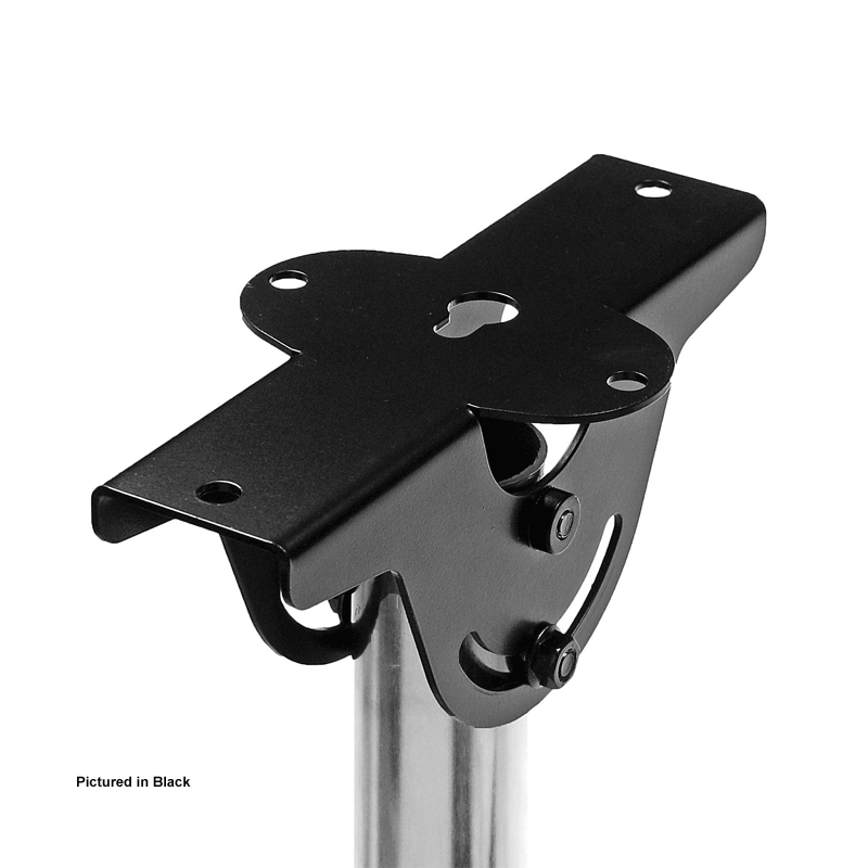 Peerless-AV Modular Series Cathedral Ceiling Plate MOD-CPC-W, black ceiling plate bracket front three-quarter view