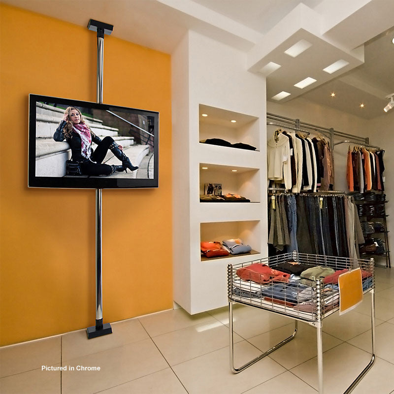 Peerless-AV Mod Series Floor-to-Ceiling TV Mount Kit MOD-FCSKIT300-B, floor-to-ceiling display mount in retail setting