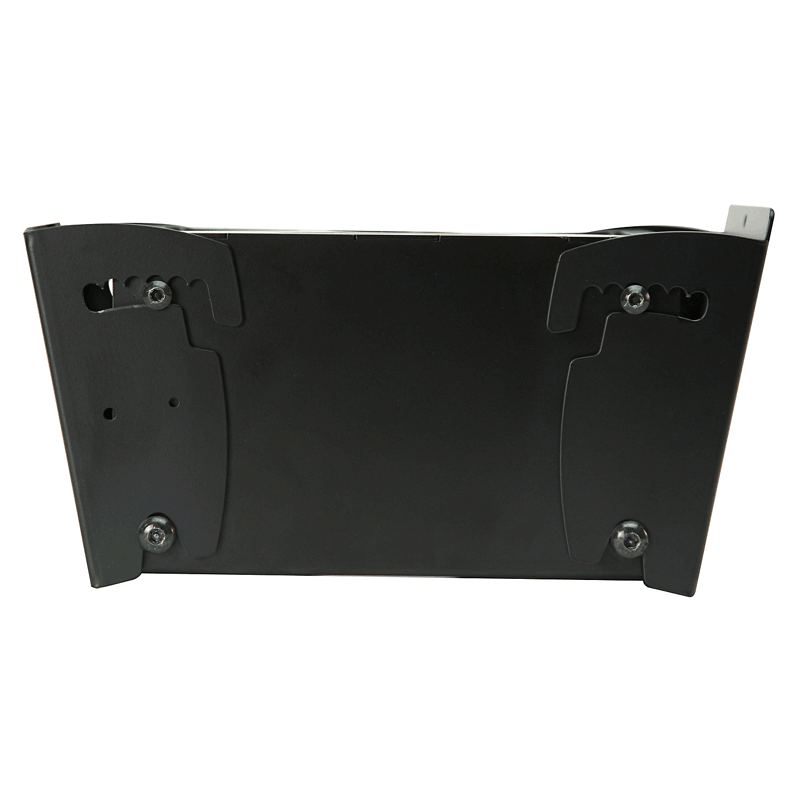 Peerless-AV Modular Series Back-to-Back Display Mount MOD-FPMD, dual-speaker wall bracket in a curved rear view