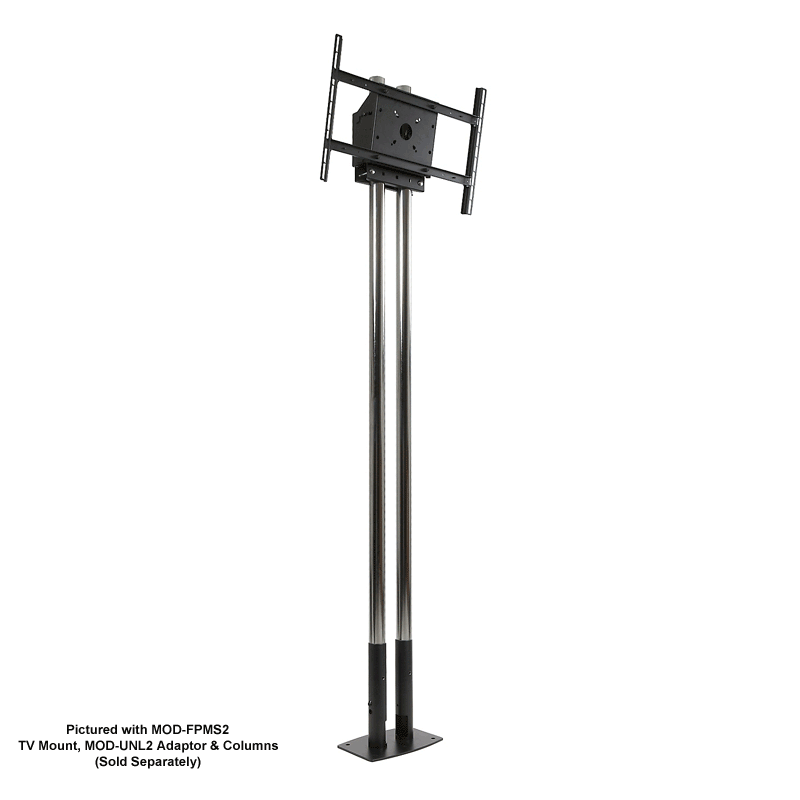 Peerless-AV Modular Dual Pole Pedestal Floor Mount MOD-FPP2, floor display stand front view