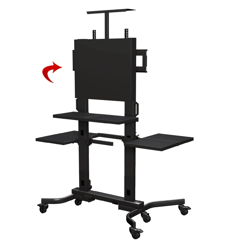 Crimson Perforated Back Panel and Cover System MPC9, mobile display workstation with rotating mount