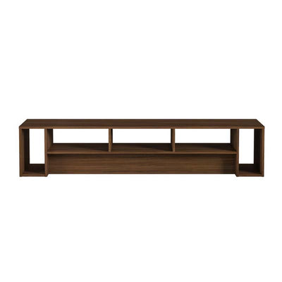 Nexera Rustik TV Stand 110031, low walnut media console front view
