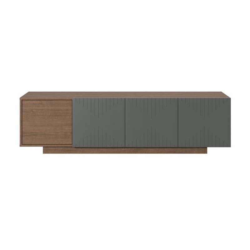Nexera Riva TV Stand 125050, gray and wood wall-mounted media console, product view