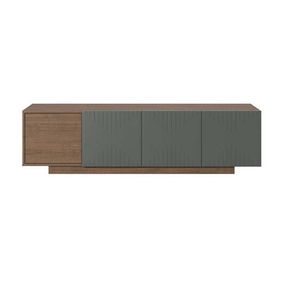 Nexera Riva TV Stand 125050, gray and wood wall-mounted media console, product view