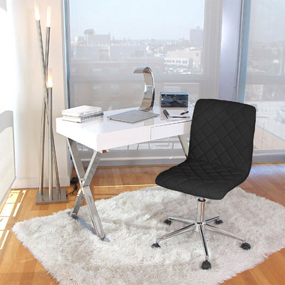 LumiSource Luster Desk with Storage Drawer OFD-TM-LSTR W, white writing desk in home office
