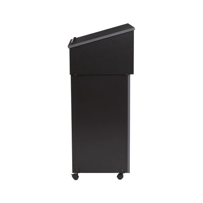 Oklahoma Sound Lectern Base Tabletop Combo 22/112-BK, multimedia lectern side view