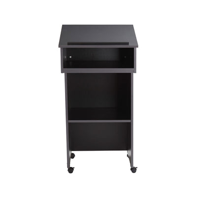 Oklahoma Sound Lectern Base Tabletop Combo 22/112-BK, multimedia lectern front view