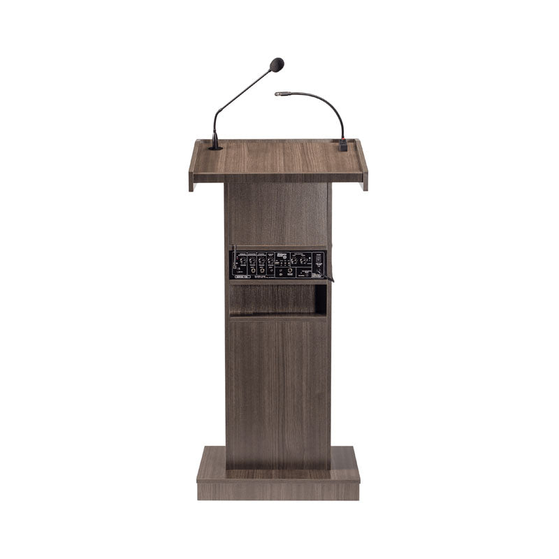 Oklahoma Sound Orator Lectern 800X-RW/LWM-5, multimedia lectern front view