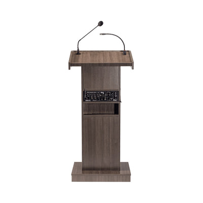 Oklahoma Sound Orator Lectern 800X-RW/LWM-6, multimedia lectern front view