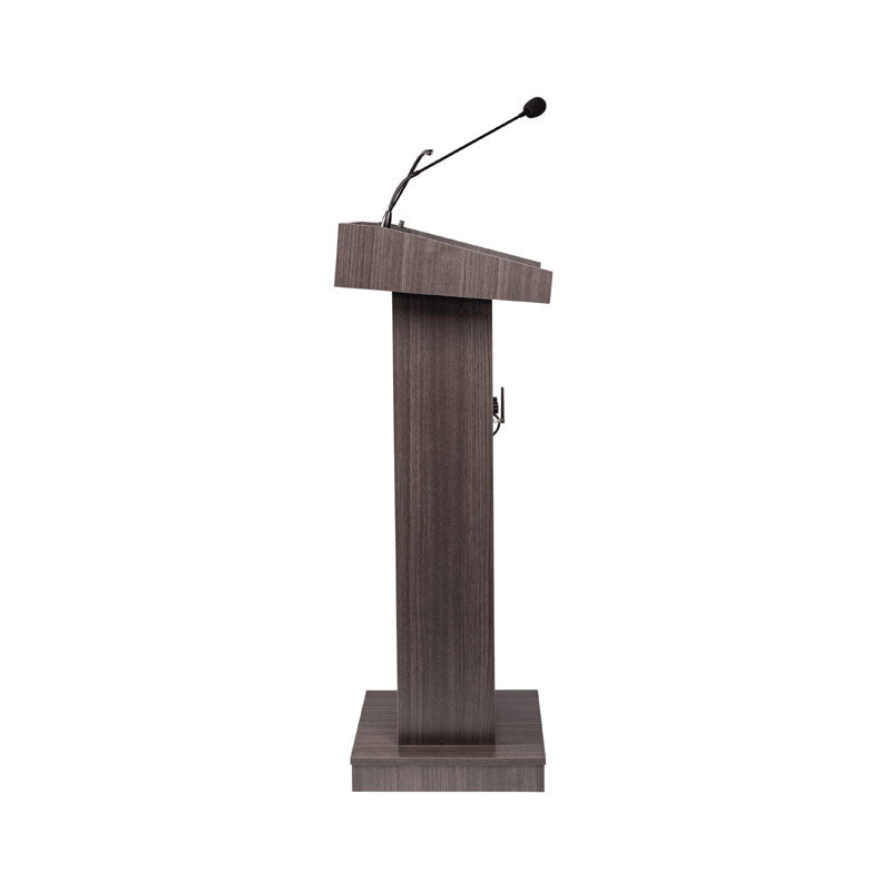 Oklahoma Sound Orator Lectern 800X-RW/LWM-5, multimedia lectern side view