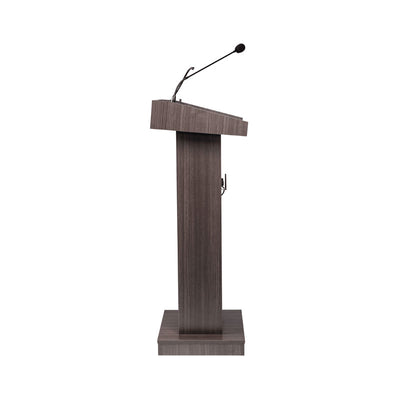 Oklahoma Sound Orator Lectern 800X-RW/LWM-6, multimedia lectern side view