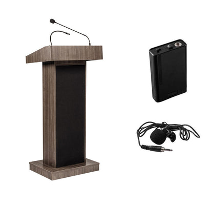 Oklahoma Sound Orator Lectern (Clip-On, Ribbonwood) 800X-RW/LWM-6