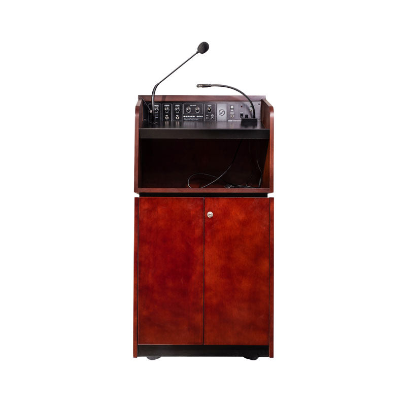 Oklahoma Sound Combo Lectern M950/901-MY/WT/LWM-7, multimedia lectern front view