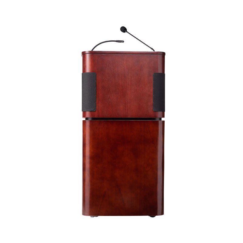 Oklahoma Sound Combo Lectern M950/901-MY/WT/LWM-7, multimedia lectern rear view