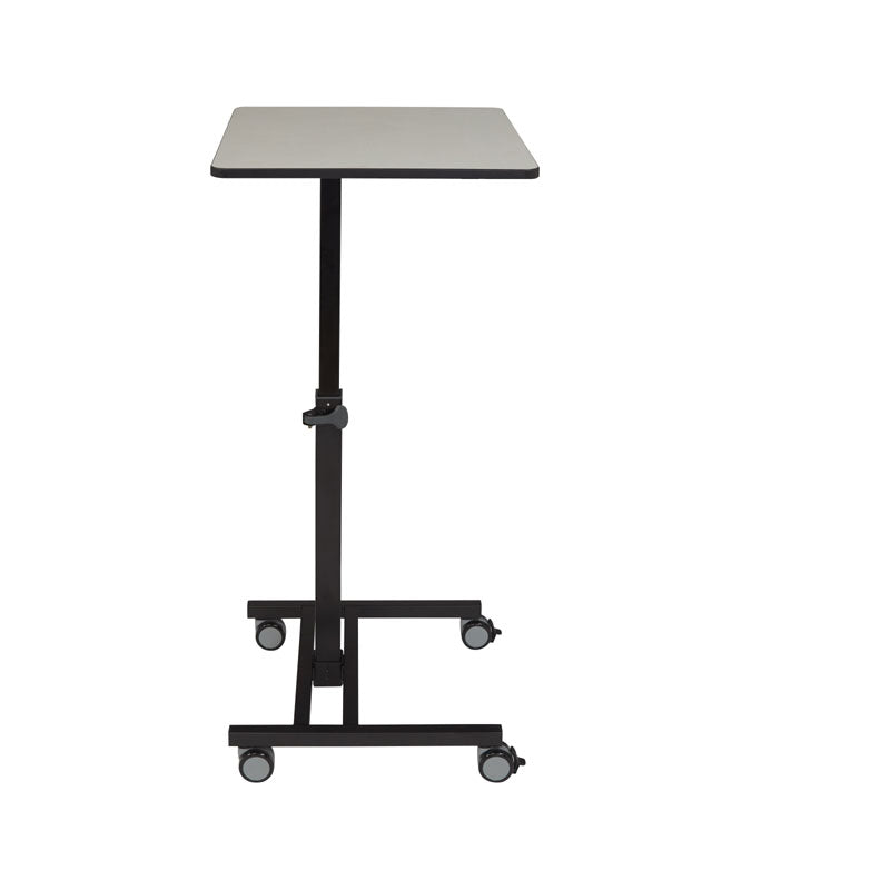 Oklahoma Sound NPS Sit-Stand Students Desk EDTC, mobile sit-stand desk left three-quarter view