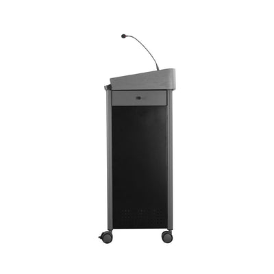 Oklahoma Sound Greystone Lectern MGSL-S/LWM-7, multimedia lectern side view