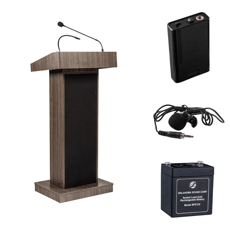 Oklahoma Sound Power Plus Lectern (Batt) M111PLS-RW/LWM-6