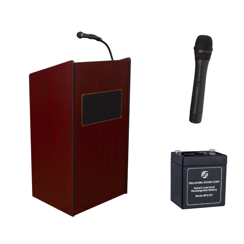 Oklahoma Sound Aristocrat Sound Lectern (Batt, Handheld Mic) M6010-MY/LWM-5