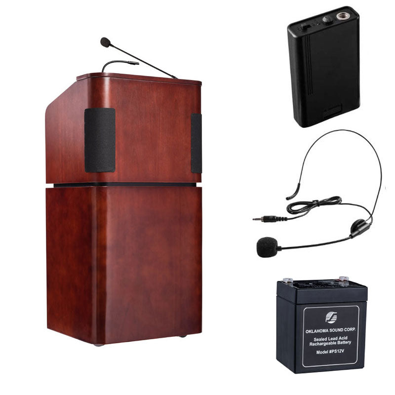 Oklahoma Sound Combo Lectern (Battery, Headset Mic) M950/901-MY/WT/LWM-7