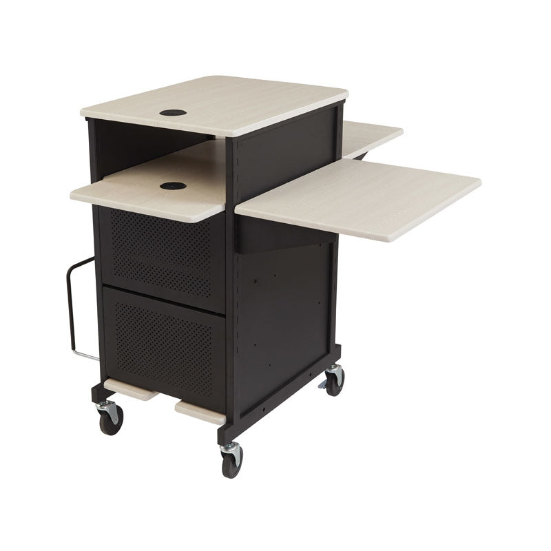 Oklahoma Sound Jumbo Plus Presentation Cart PRC450, mobile presentation cart left-front view