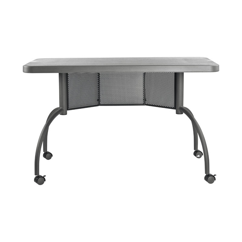 Oklahoma Sound Teacher's WorkPod Desk TWPD, rolling desk front three-quarter view