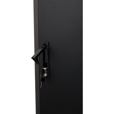 Oklahoma Sound Teacher's WorkPod Lectern TWPL, mobile presentation cart door lock detail