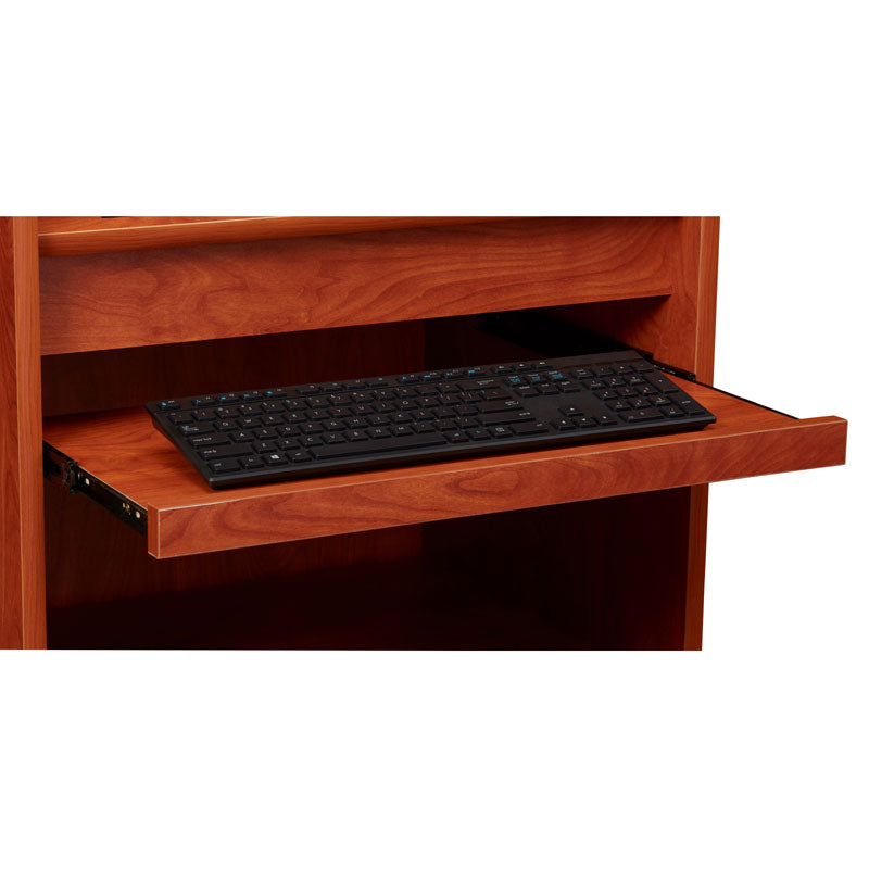 Oklahoma Sound Aristocrat Non-Sound Lectern 600-CH, pull-out keyboard shelf detail