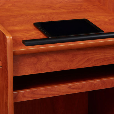 Oklahoma Sound Aristocrat Non-Sound Lectern 600-CH, presenter shelf with tablet and document rail