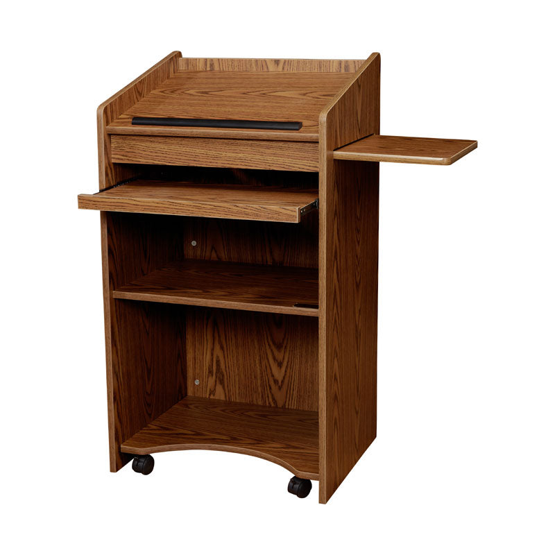 Oklahoma Sound Aristocrat Non-Sound Lectern (Medium Oak) OS-600-MO