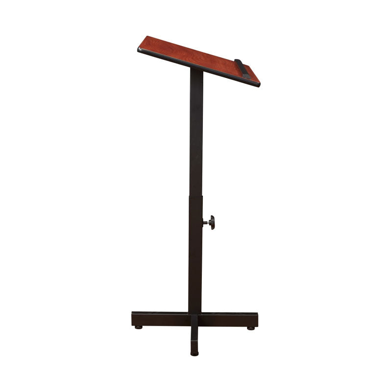 Oklahoma Sound Portable Presentation Lectern Stand 70-CH, height-adjustable lectern front view