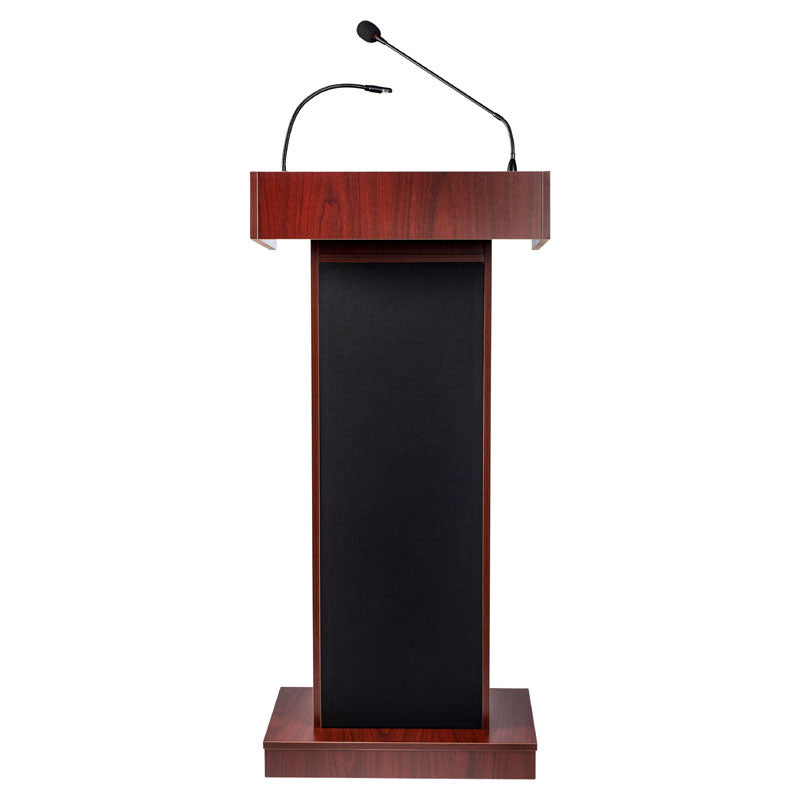 Oklahoma Sound Orator Lectern M800X-MY/LWM-7, wood lectern front view