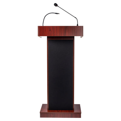 Oklahoma Sound Orator Lectern M800X-MY/LWM-7, wood lectern front view