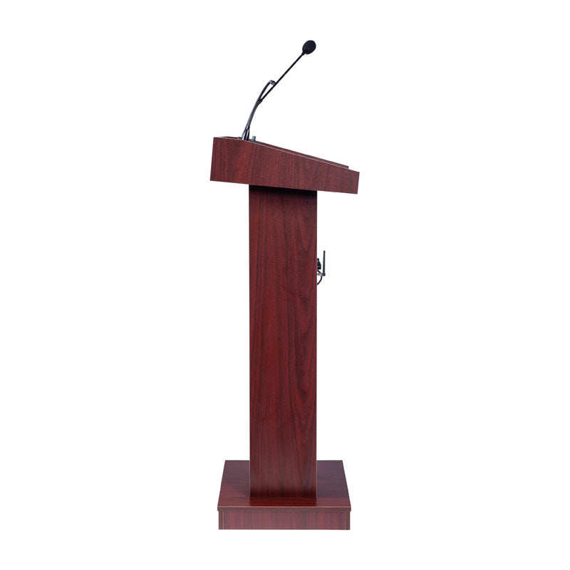 Oklahoma Sound Orator Lectern M800X-MY/LWM-7, wood lectern side view