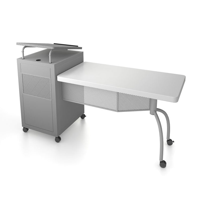 Oklahoma Sound Edupod Teacher's Desk and Lectern Combo (Grey) EDPD