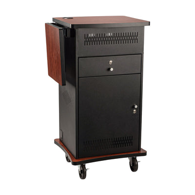 Oklahoma Sound Wizard Presentation Cart WZD, mobile lectern front-left view