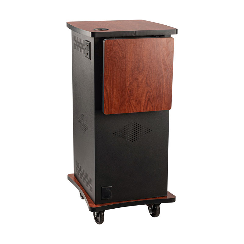 Oklahoma Sound Wizard Presentation Cart WZD, mobile lectern rear-left view