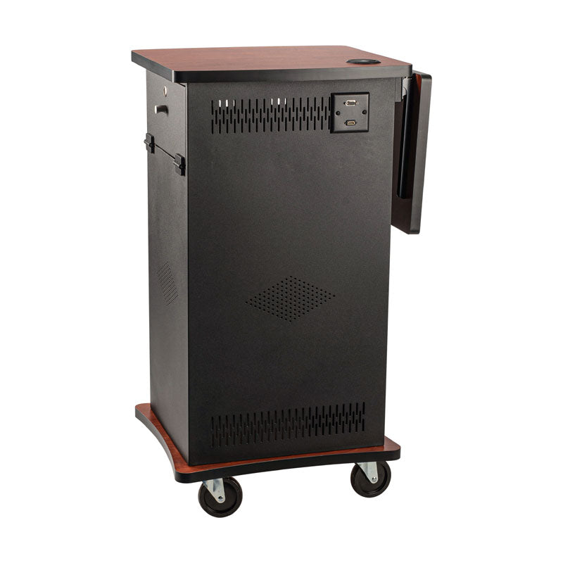 Oklahoma Sound Wizard Presentation Cart WZD, mobile lectern rear-right view