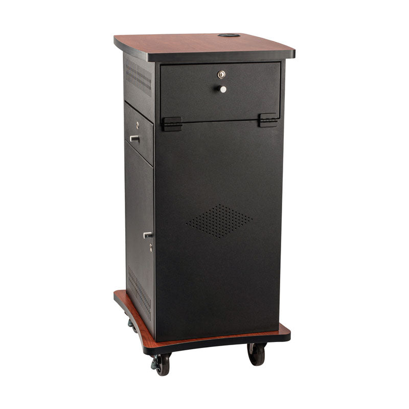 Oklahoma Sound Wizard Presentation Cart WZD, mobile lectern front-right view