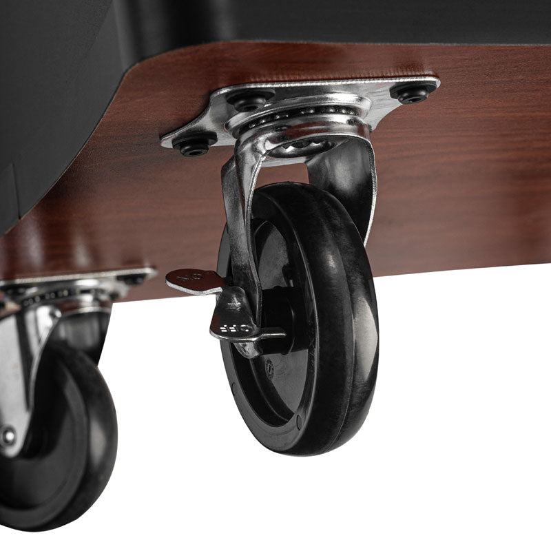 Oklahoma Sound Wizard Presentation Cart WZD, mobile lectern locking caster detail