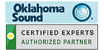 Oklahoma Sound logo showing StandsandMounts.com as partner store