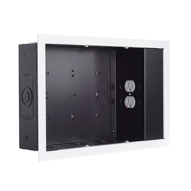 Chief PAC525FWP2 In-Wall Storage Box with 2 Receptacle Filter & Surge