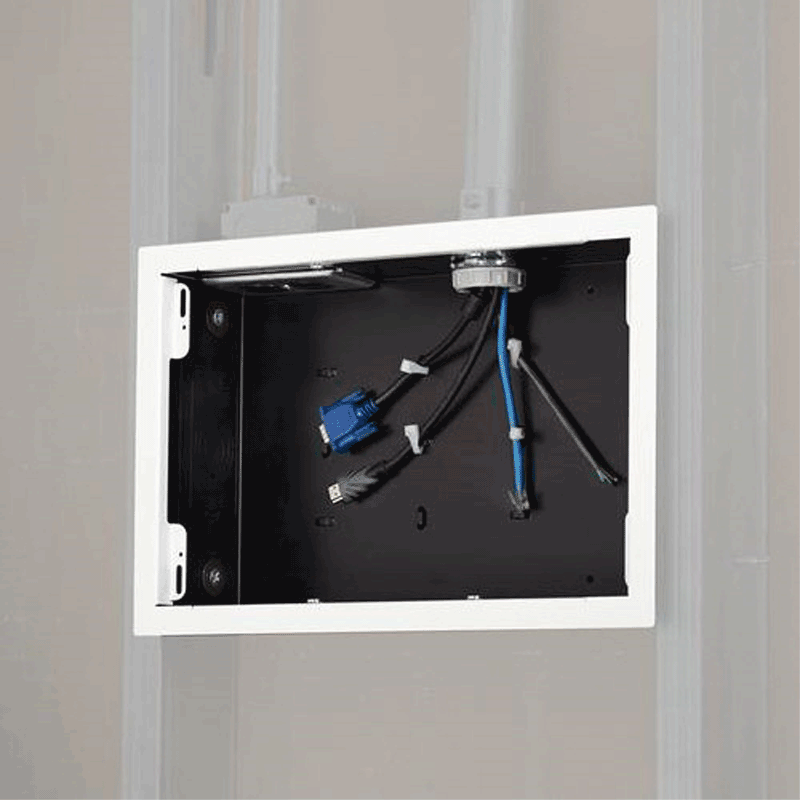 Chief White In Wall Storage Box with Flange PAC525FW