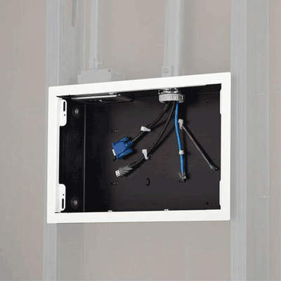 Chief White In Wall Storage Box with Flange PAC525FW