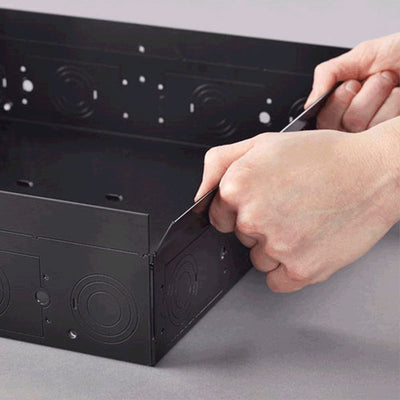 Chief Proximity In-Wall Storage Box PAC527LFWP6, electrical knockout removal detail