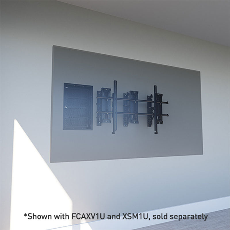 Chief Proximity In-Wall Storage Box PAC527LFWP6, in-wall enclosure installed behind display